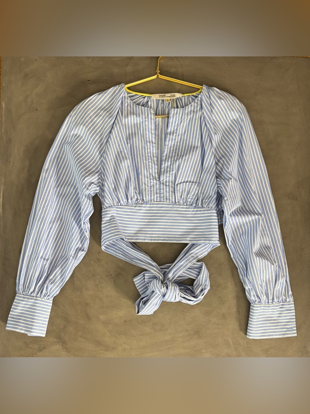 Diane von Furstenberg (DVF) Wrap Crop Blouse - Picture 6 of 9